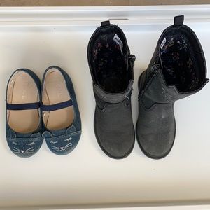Baby girls’ bundle-Carter’s boots and children’s place Mary Jane shoes size 6